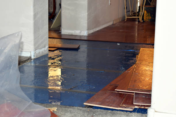 Professional Water Damage Restoration technician working in New London, CT